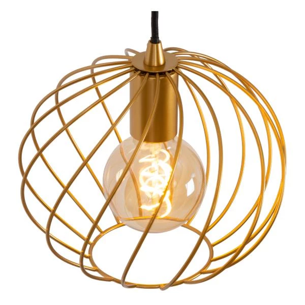 Lucide DANZA - Pendant light - Ø 25 cm - 1xE27 - Matt Gold / Brass - detail 4